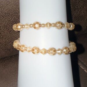 Gold Beaded Bracelet Set